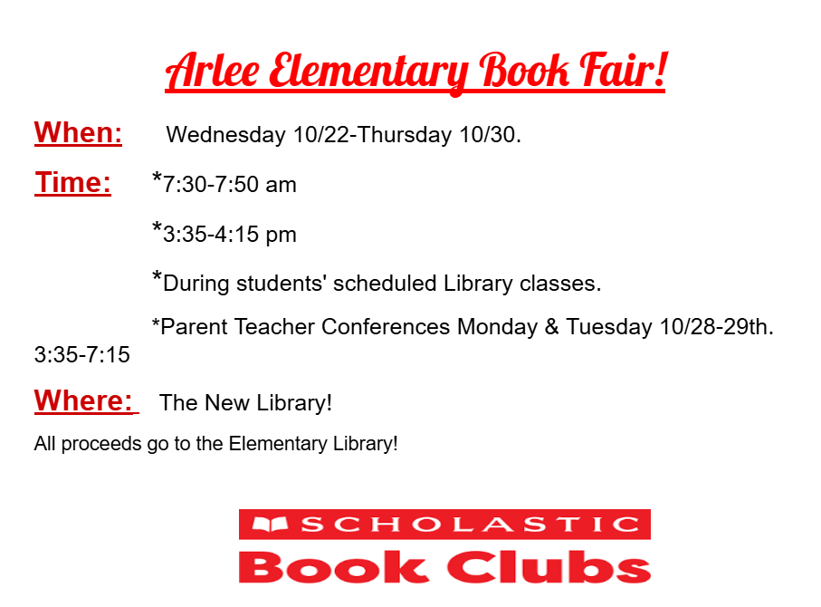 Arlee Book Fair