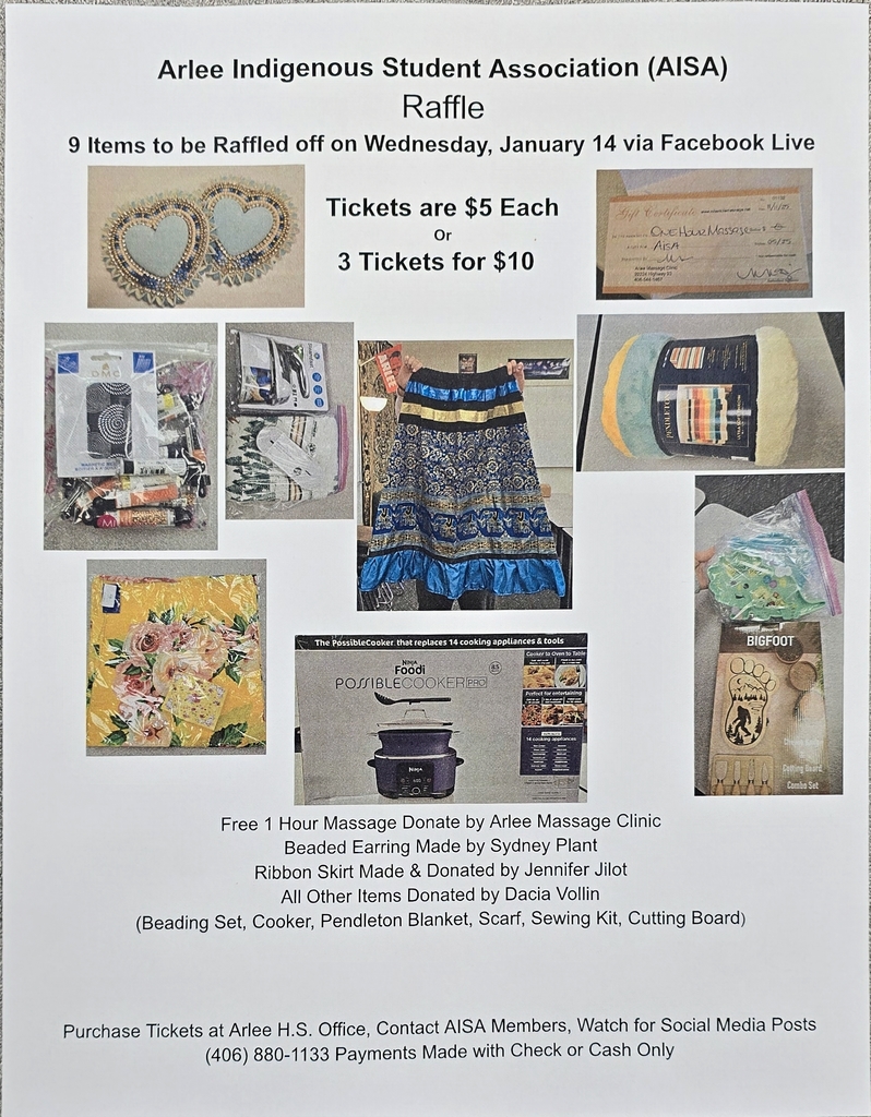 Arlee Indigenous Student Raffle