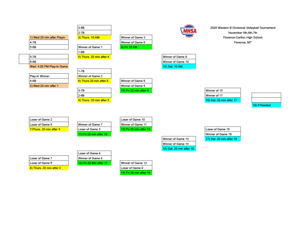 Divisional Volleyball Backet