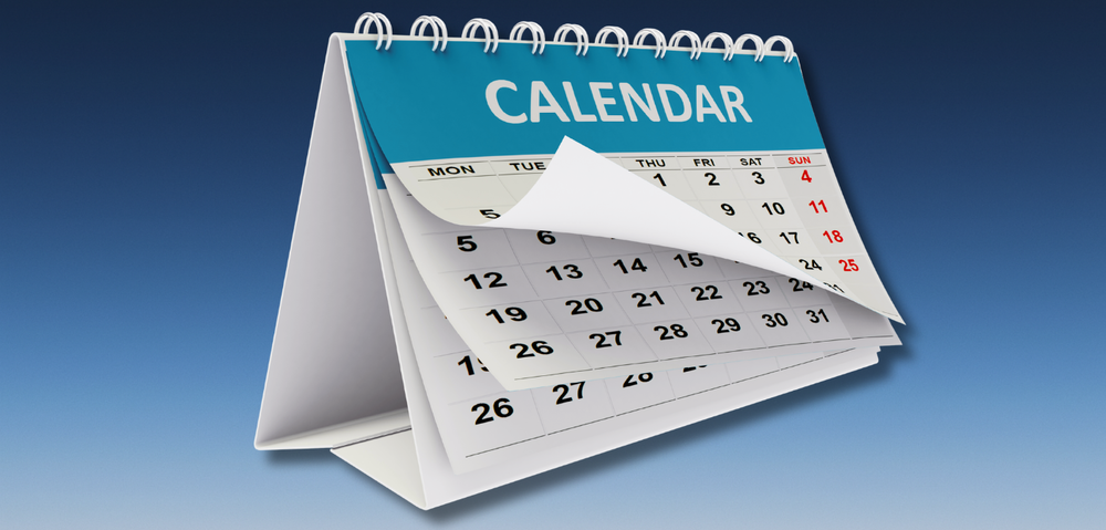 Image of a calendar - decorative only