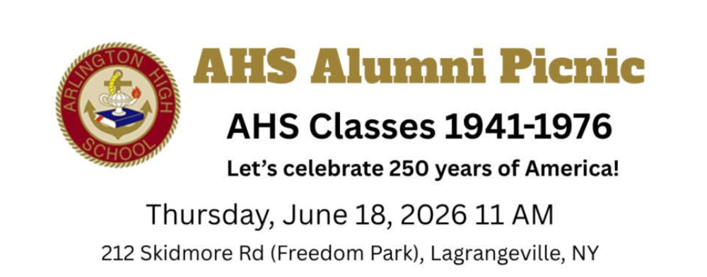 Graphic for alumni picnic. All information listed below. 
