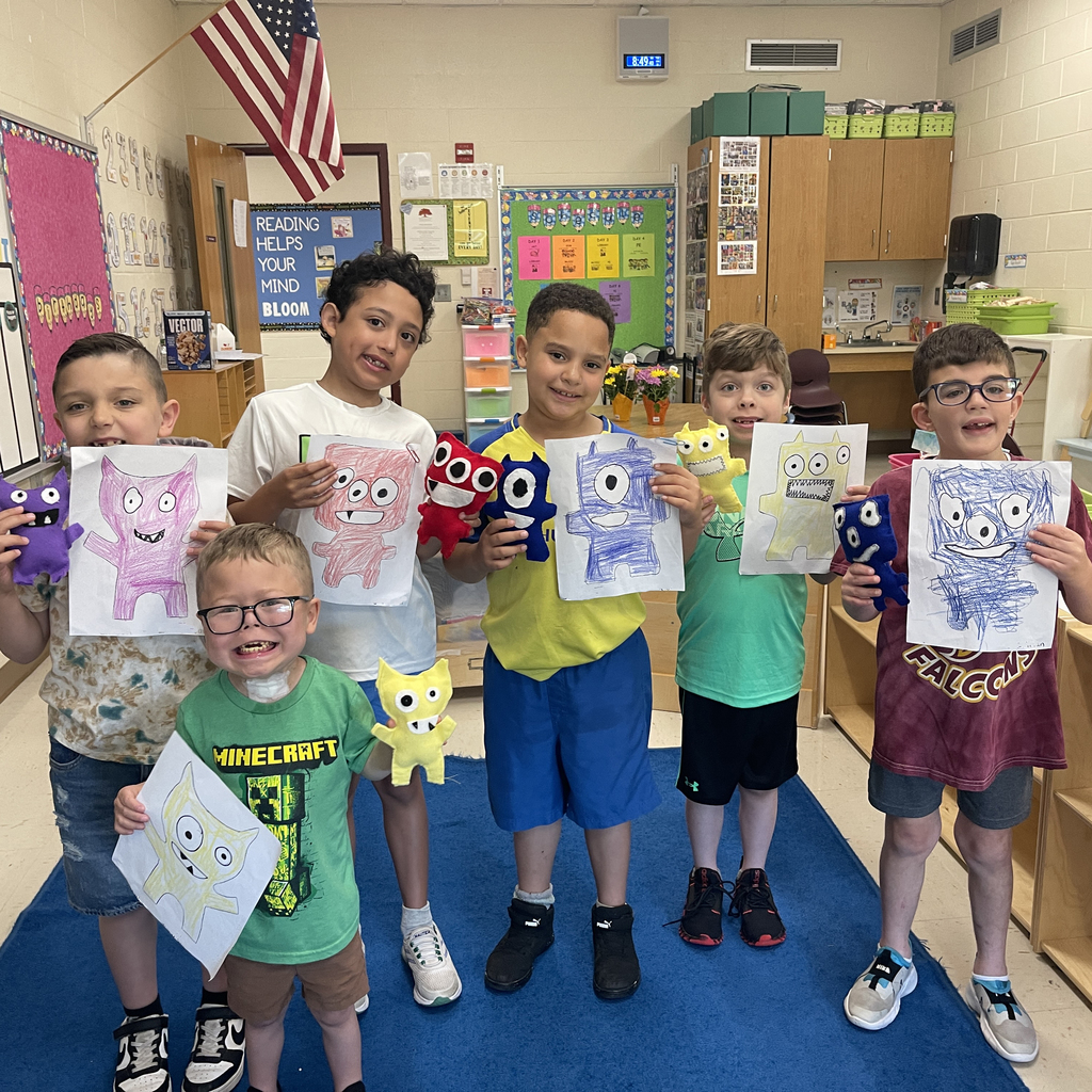 Vail Farm students with their "monsters"