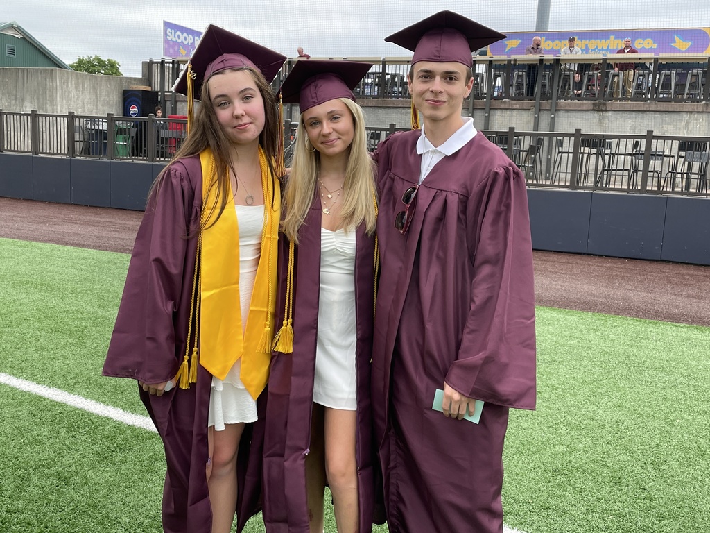 3 Arlington High School students at the June 27 graduation ceremony