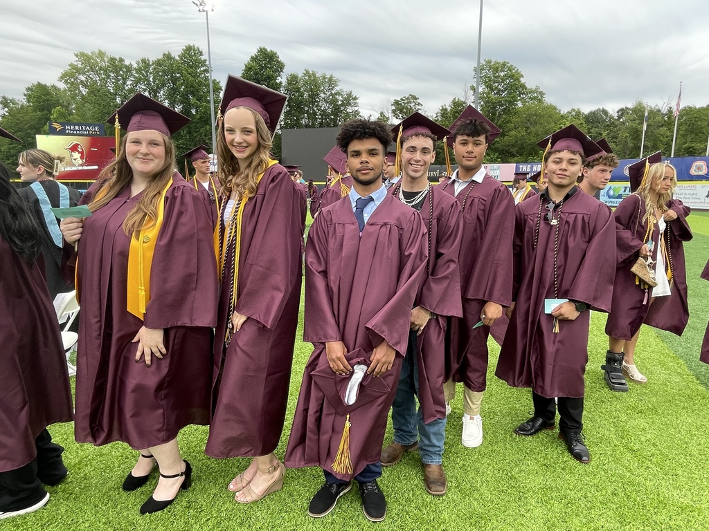 A group of Arlington high school seniors getting ready to graduate