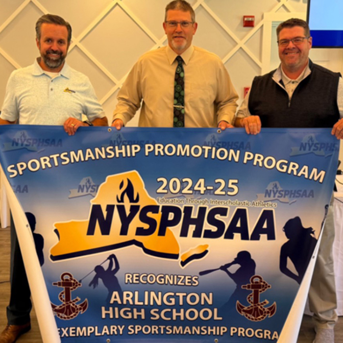 Arlington receive NYSPHSAA Sportsmanship banner award