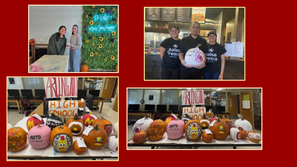 Students delivering pumpkins
