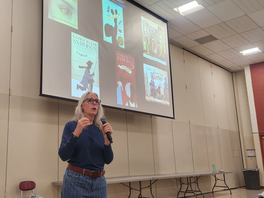 Author Laurie Halse Anderson visited Arlington High School 