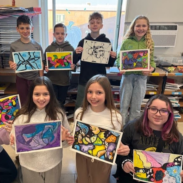 UVMS 6th-graders display their Neurographic Art