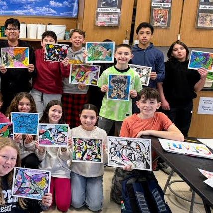 UVMS 6th-graders display their Neurographic Art