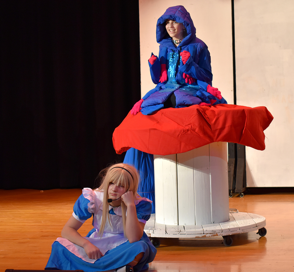 scene from the UVMS production of Alice in Wonderland