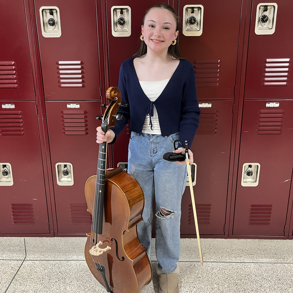 student with cello