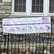 banner featuring student drawings