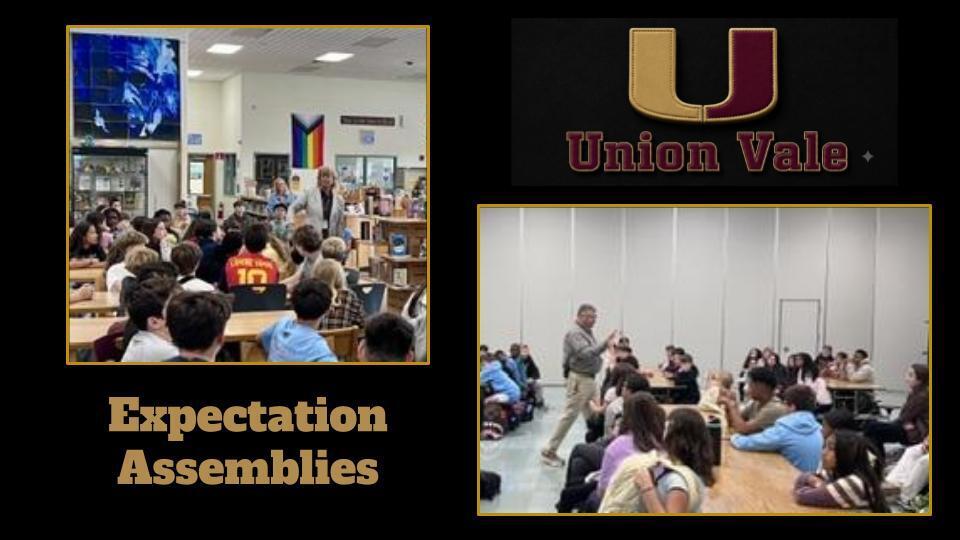 Mr. Hogaboom & Ms. LaDue speaking with students
