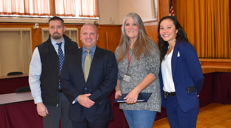 L to R: Det. Sistarenik, Sheriff Imperati, Ms. St. Germain, and Agent Fisher.