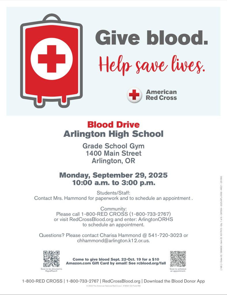 Blood drive poster 2025