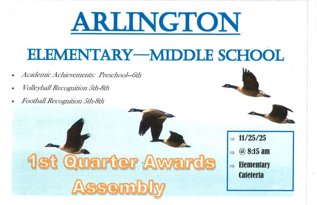 Grade School 1st Quarter Awards