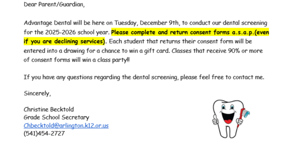 Dental Screening 2025