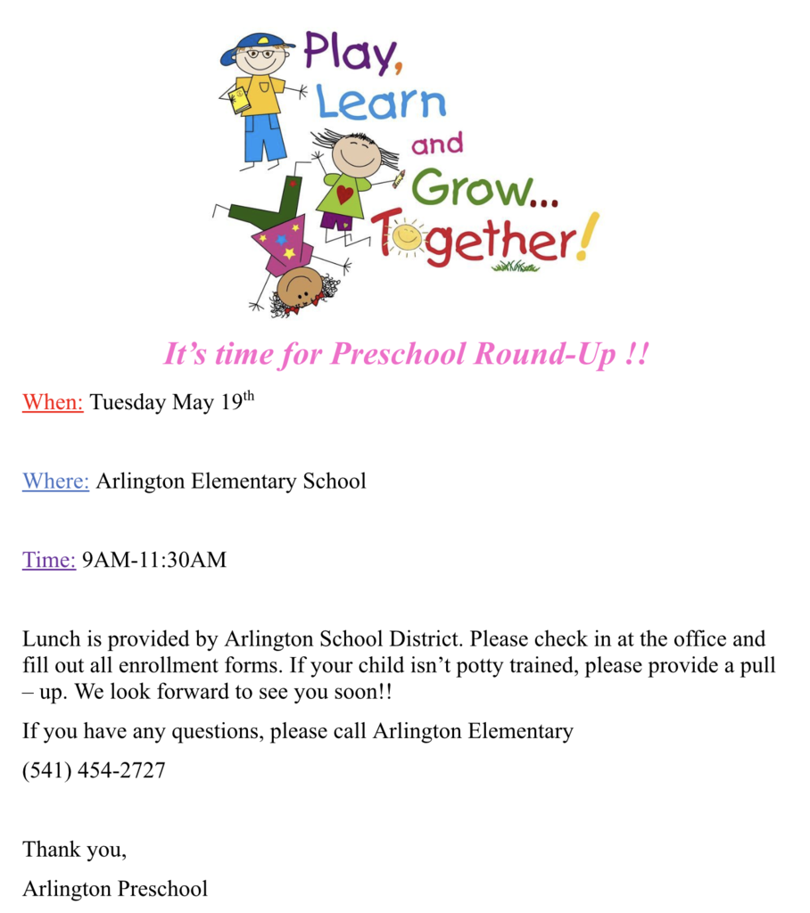Preschool Roundup