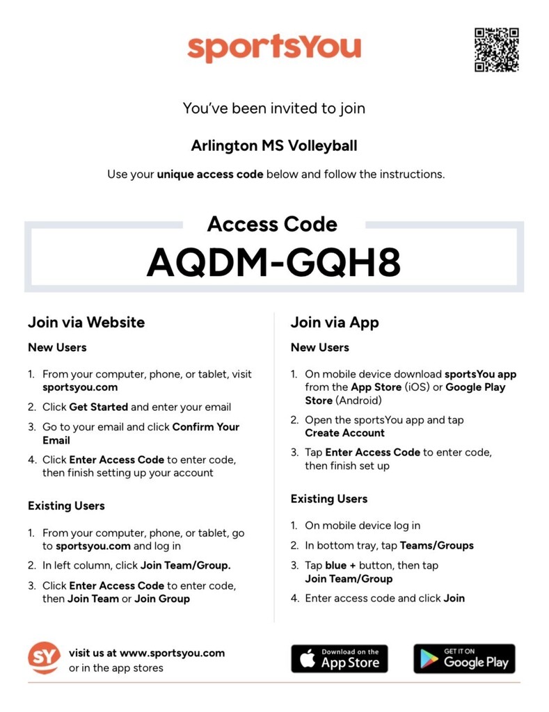Arlington MS Volleyball code