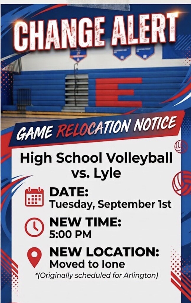 HS Volleyball Change