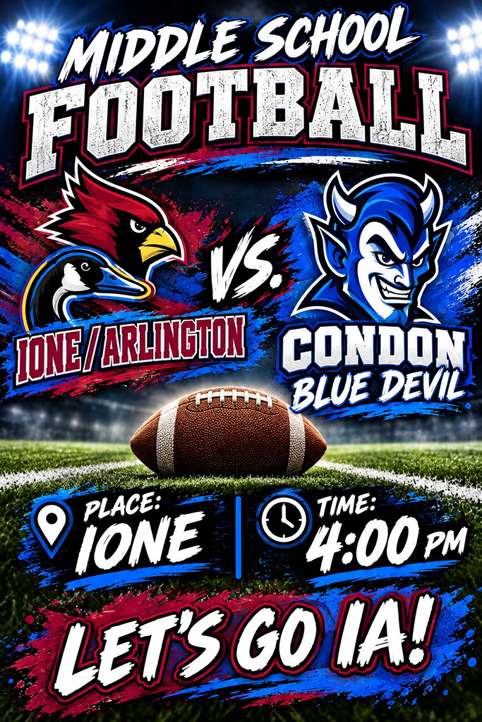 Middle School Football game flyer 9/28