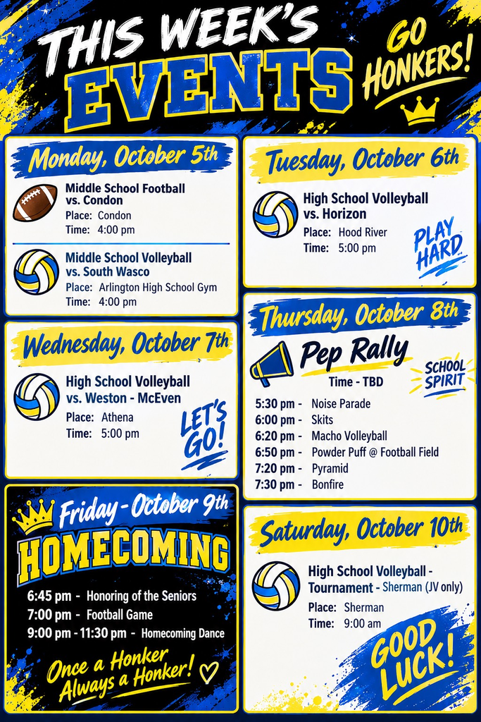 Week of October 5th activities