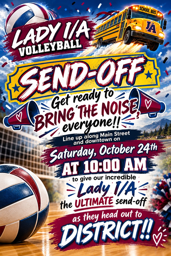 HS Volleyball District sendoff flyer
