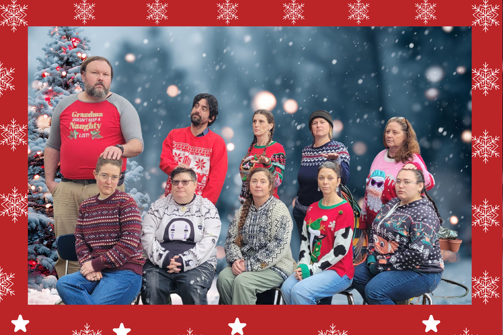 armadillo staff in a 90s bad pose