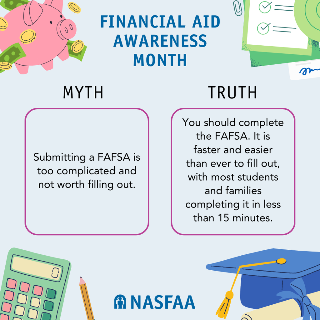 NASFAA myth busted FAFSA can be completed in about 15 minutes