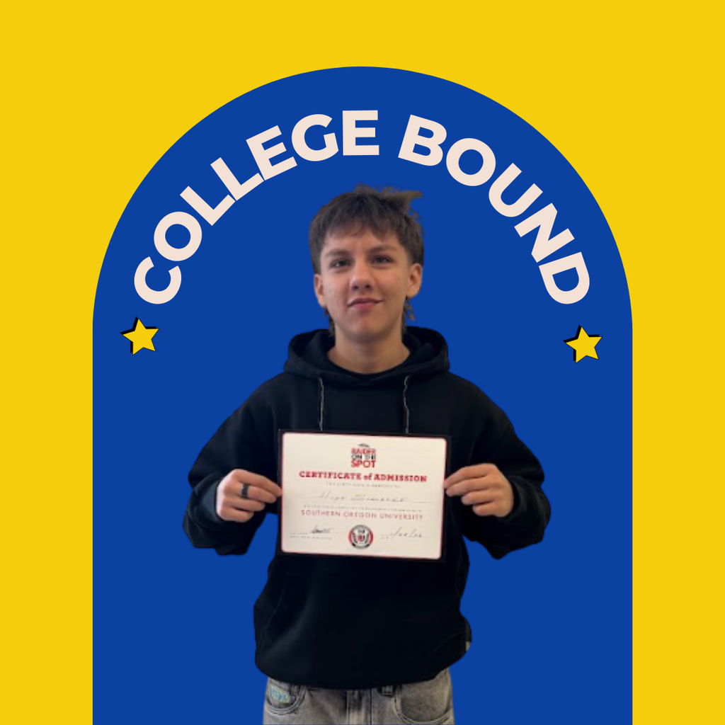 Picture of student holding certificate of admissions