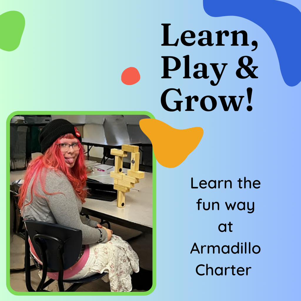 Student built tower of blocks