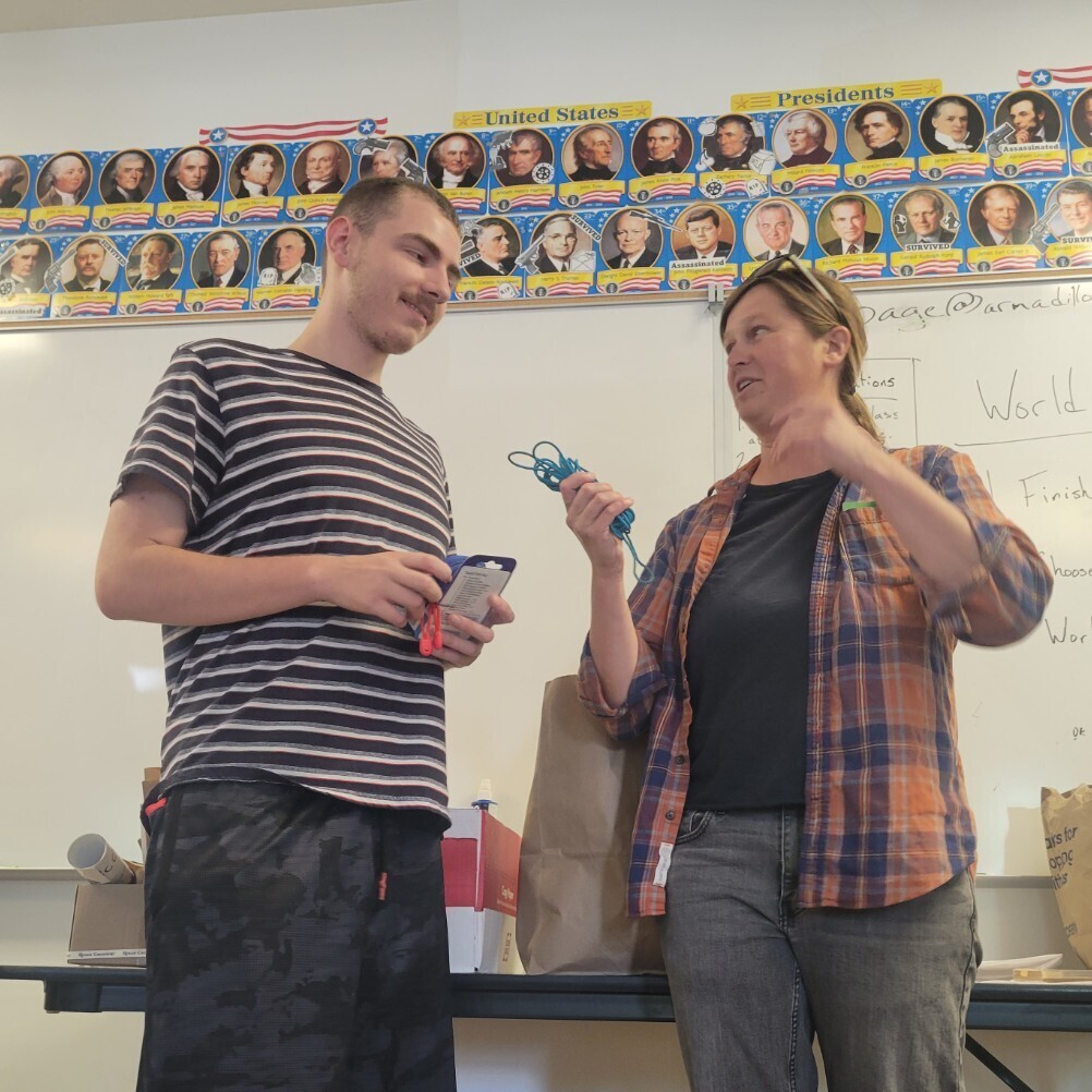 student receiving wacky