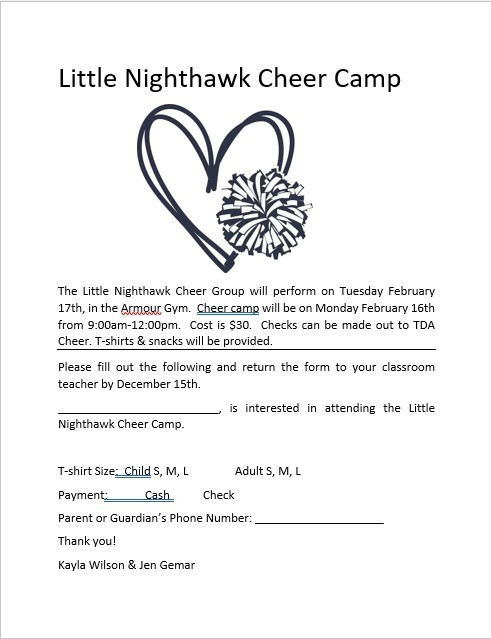Little Nighthawk Cheer Camp