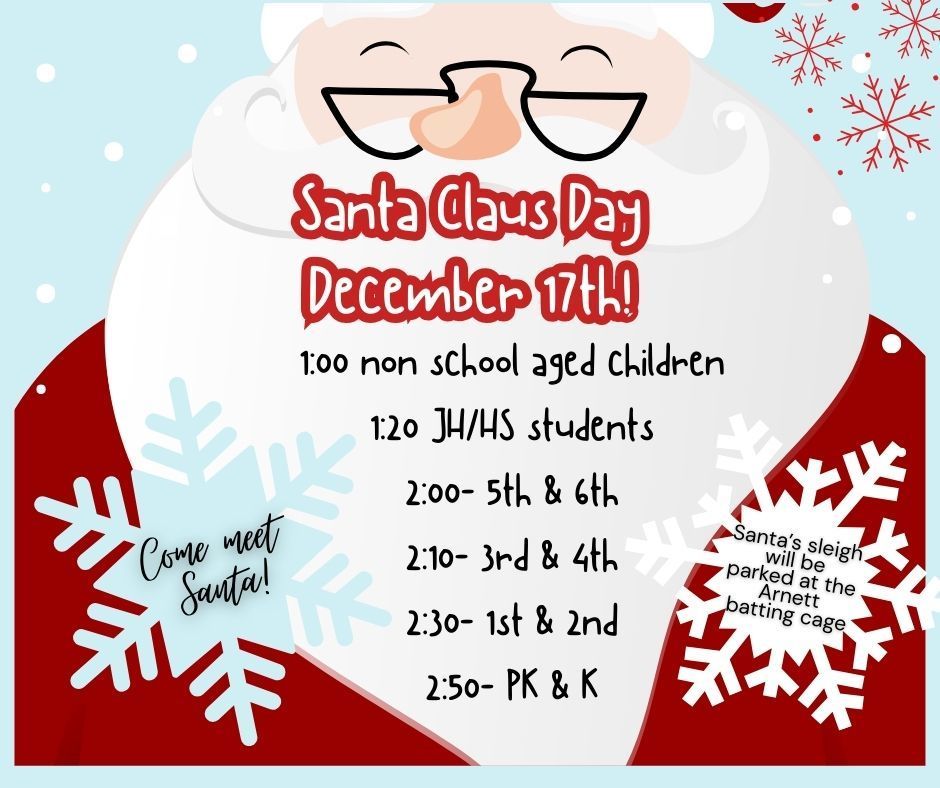 Santa Claus Day Schedule
