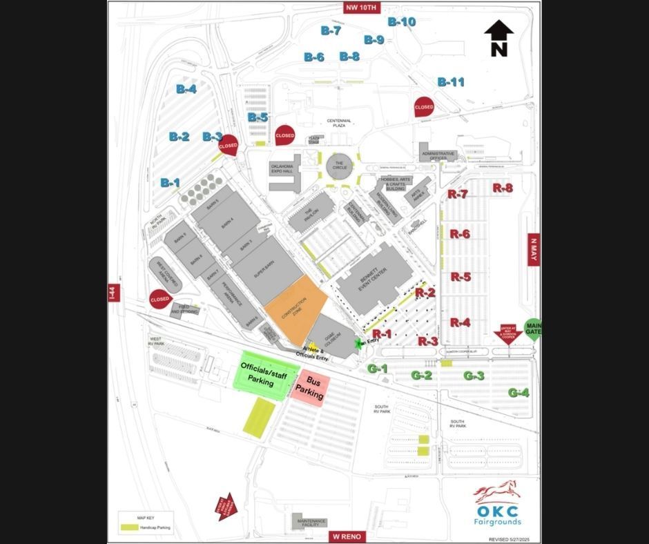 map for parking at the fairgrounds