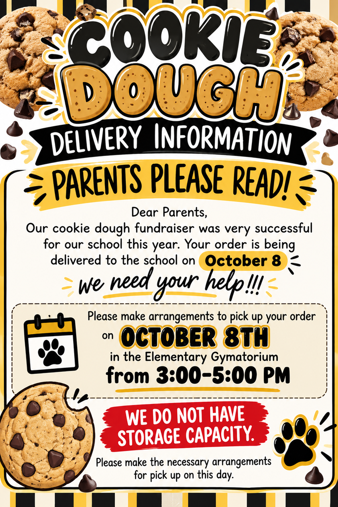 Cookie dough orders delivery Oct 8