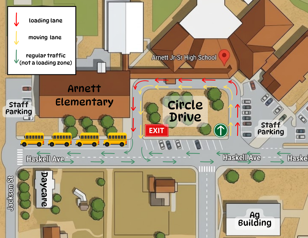 new drop off procedures map