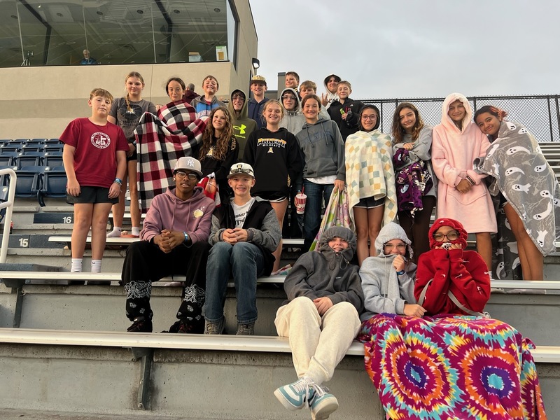 Wildcat Band watching the Tri-State Marching Band Competition