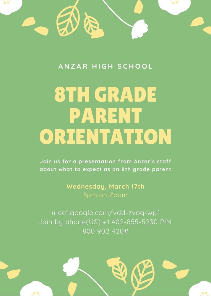 Anzar Orientation