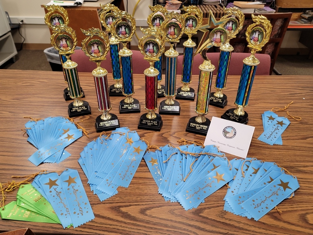 County STEAM Fair trophies for San Juan students