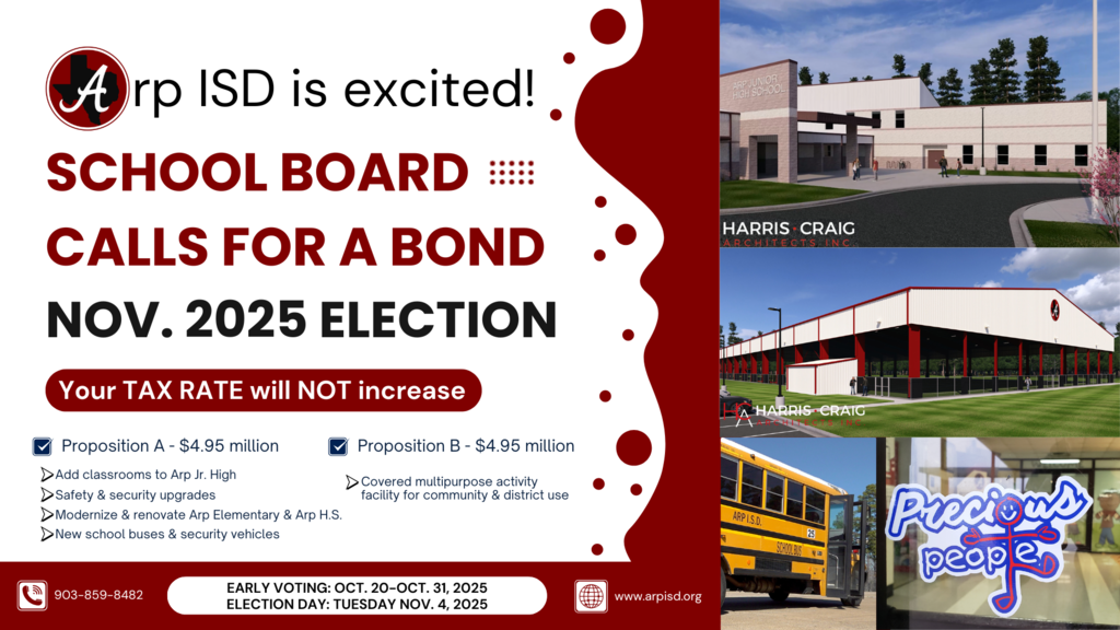 Arp ISD Bond 2025 announcement