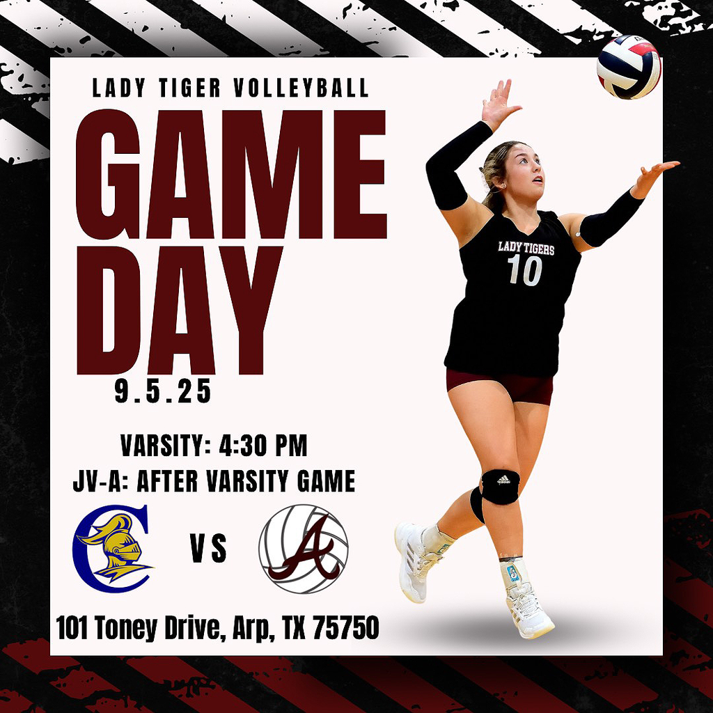 Arp H.S. Volleyball vs. Cumberland Friday Sept. 5, 2025 at 4:30pm.