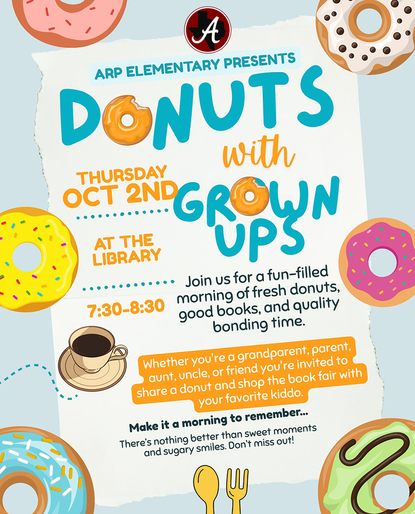 Arp Elementary donuts with grownups 100225