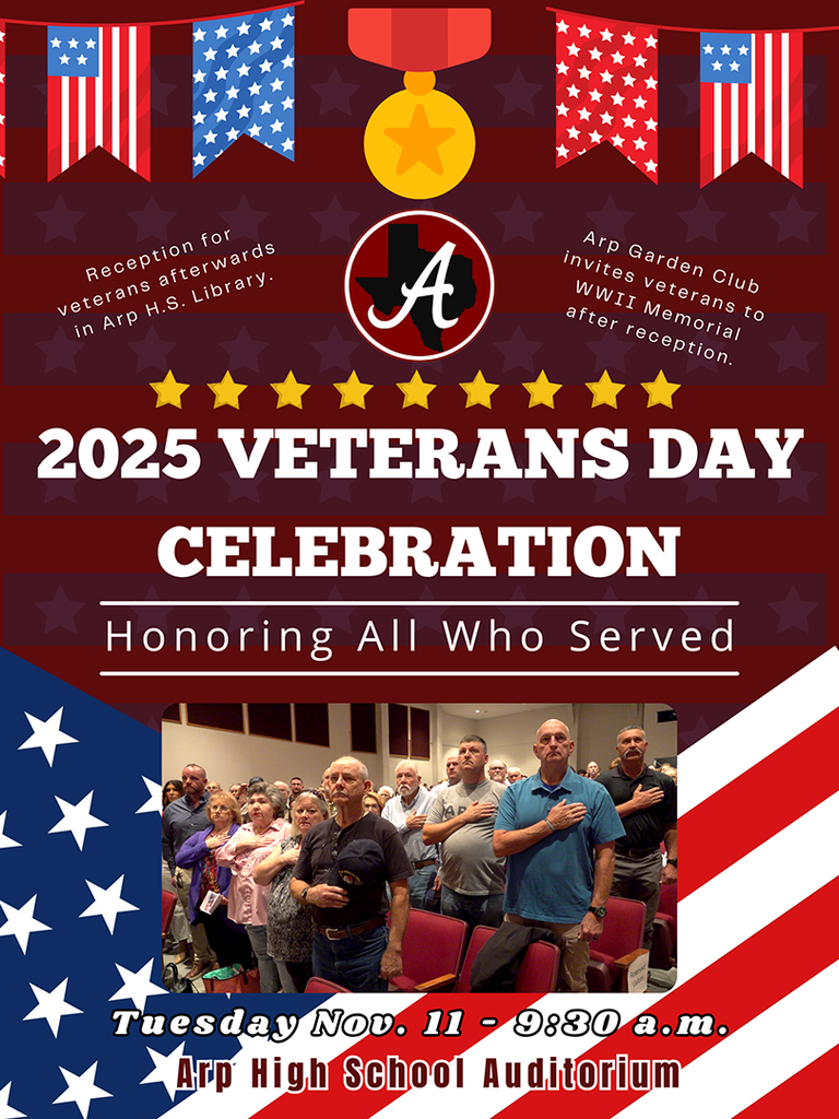 2025 Arp ISD Veterans Day Celebration