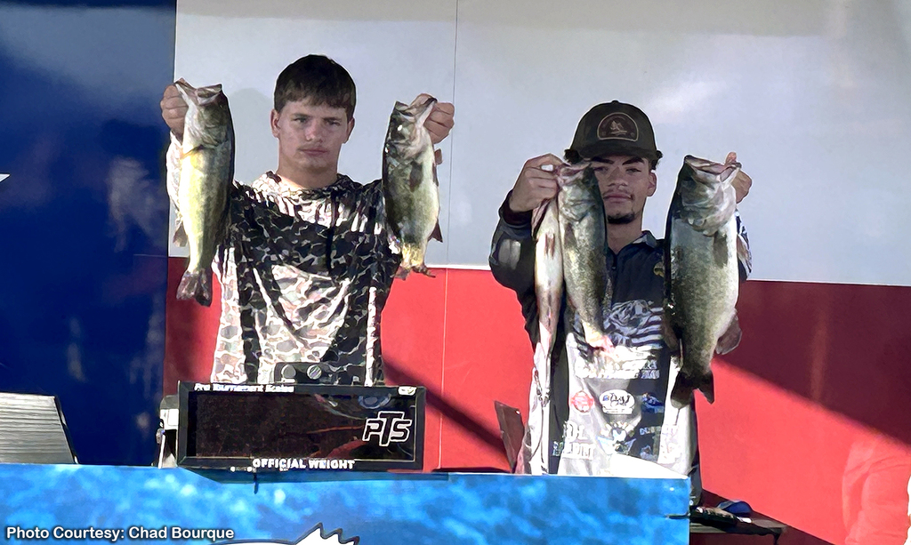 Arp HS fishing lake bob sandlin tourney champs_Zane Bourque_Casen Burgins 111525
