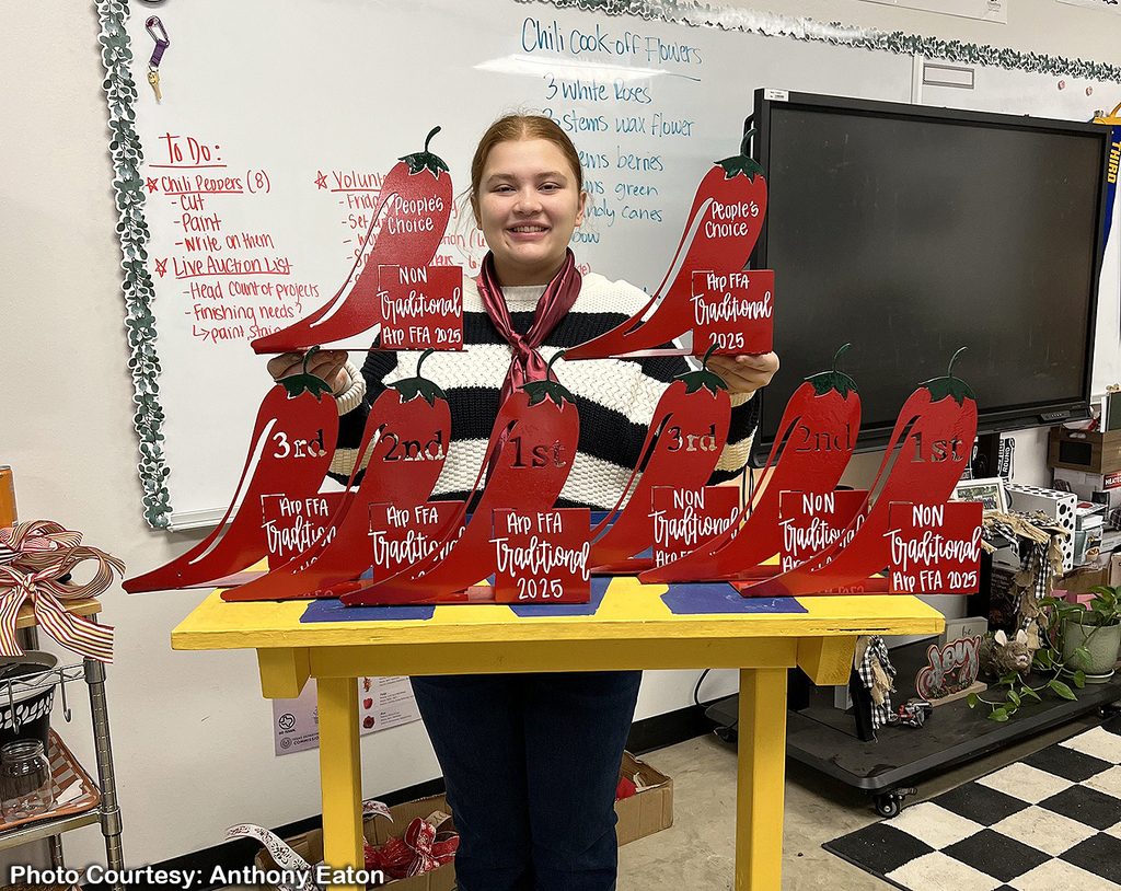 Arp FFA chili cook off trophies Maggie Eaton 2025
