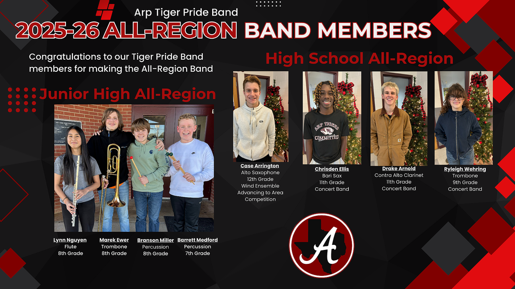 Arp JH_HS Band All Region Members 2025
