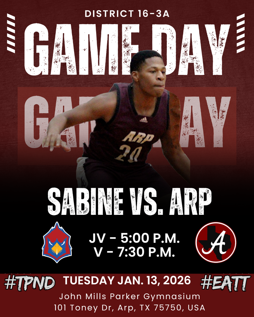 Arp HS boys basketball Sabine gameday 011326