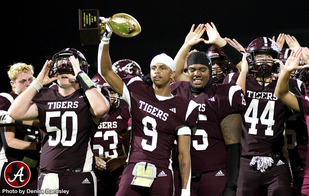 Arp HS football Daingerfield trophy celebration 112125