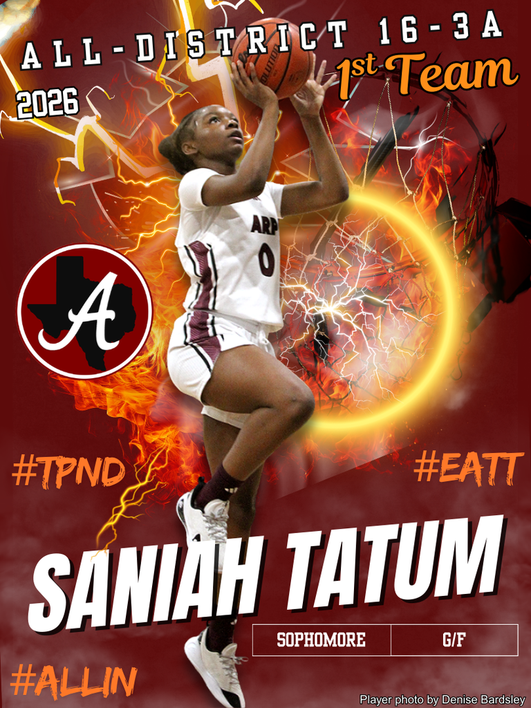 2025-26 Arp HS girls basketball all district Saniah Tatum